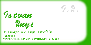 istvan unyi business card